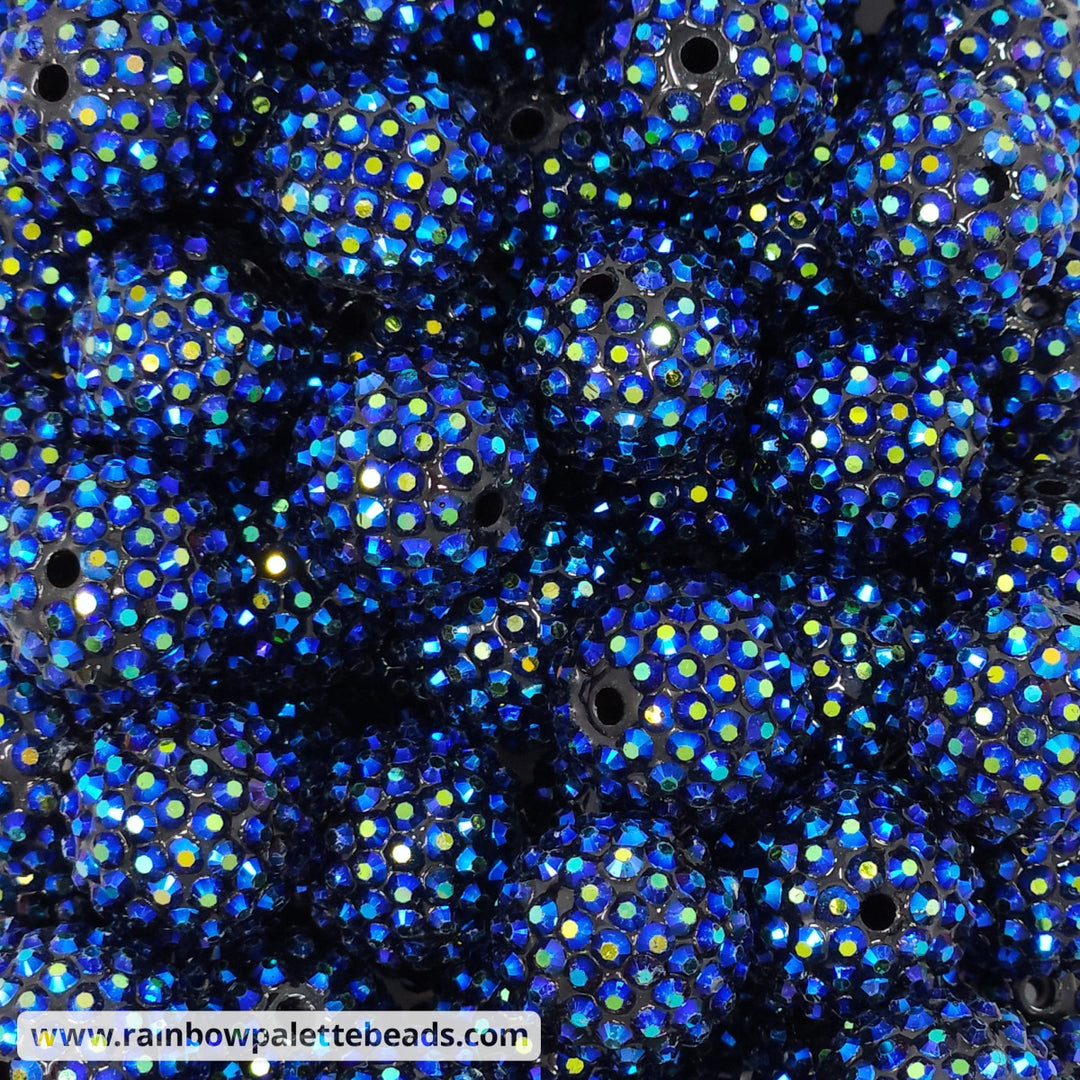 20mm AB Deep Blue Galaxy Rhinestone Beads Beads