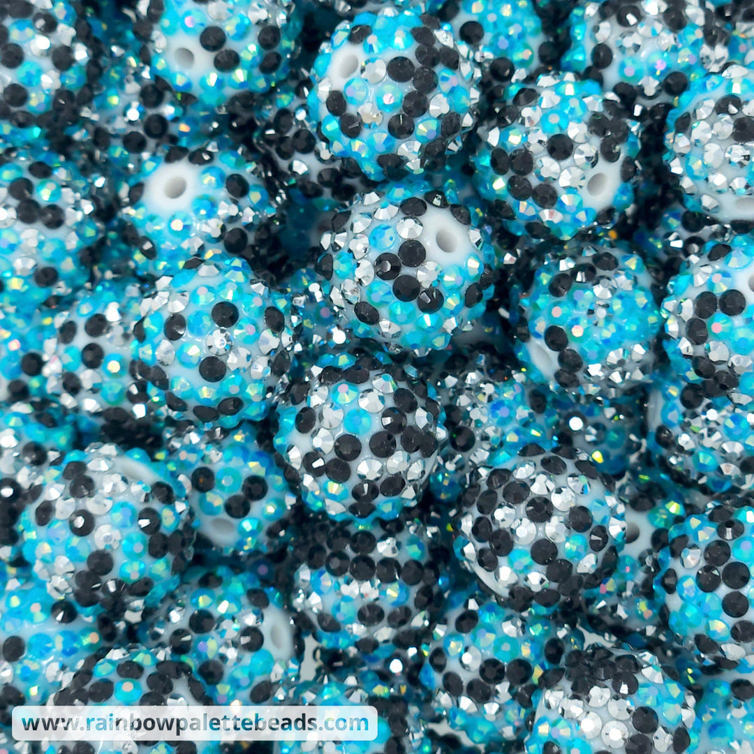 20mm AB Frozen Confetti Rhinestone Beads Beads