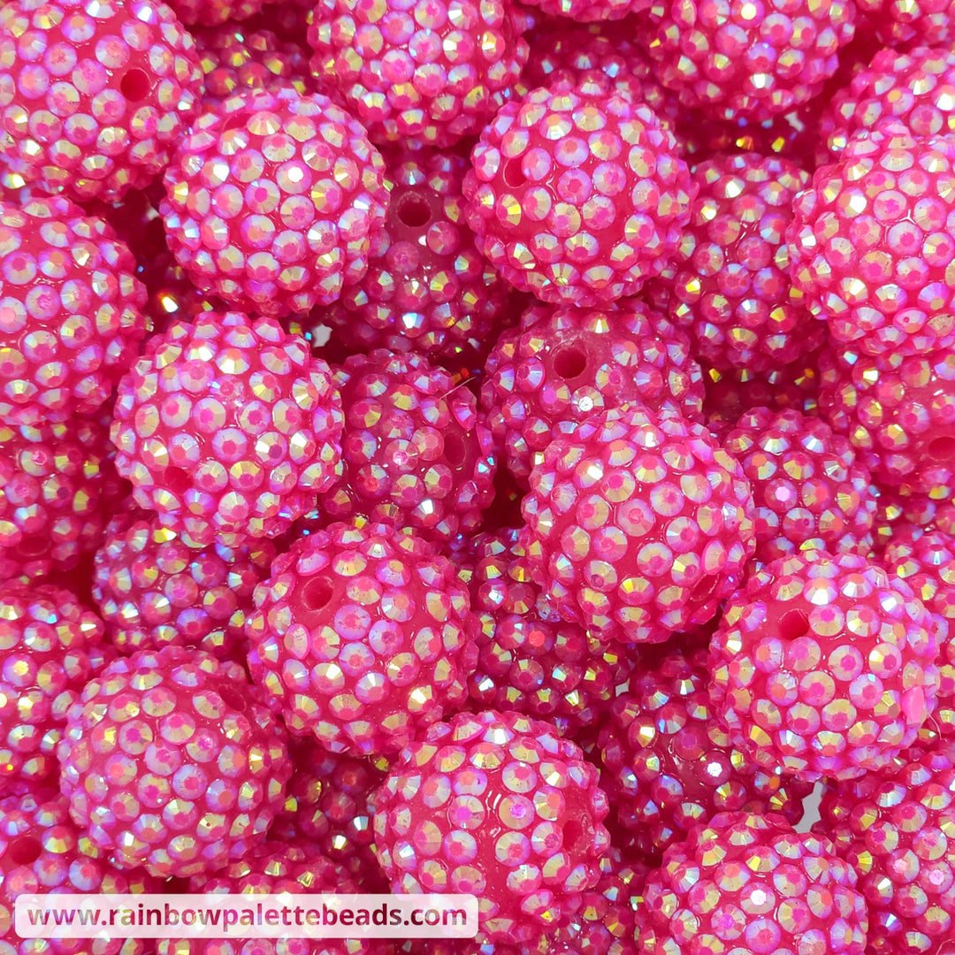 20mm AB Fuchsia Jelly Acrylic Rhinestone Beads Beads