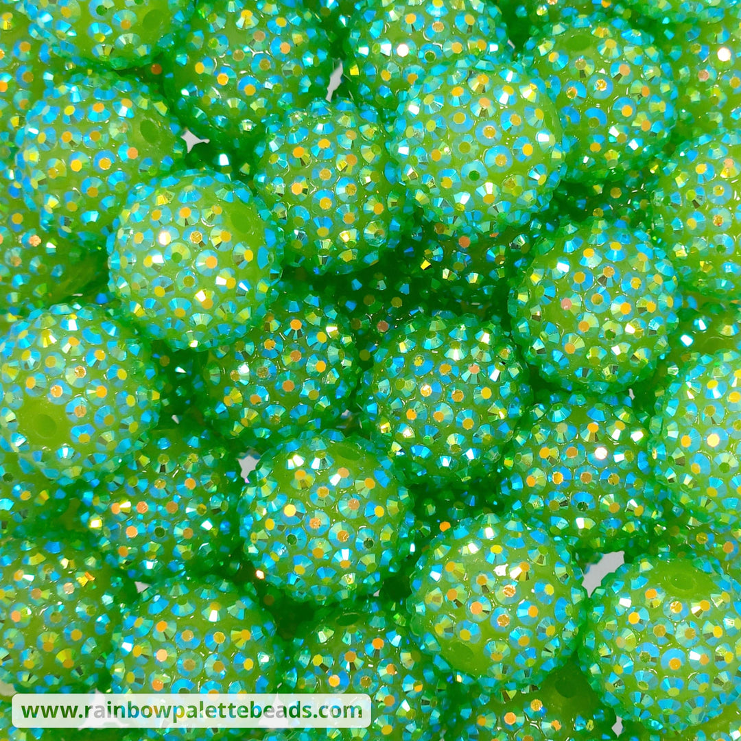 20mm AB Green Jelly Acrylic Rhinestone Beads Beads