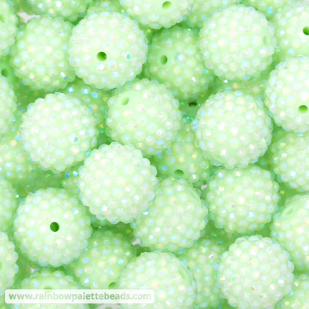 20mm AB Honeydew Acrylic Rhinestone Beads Beads