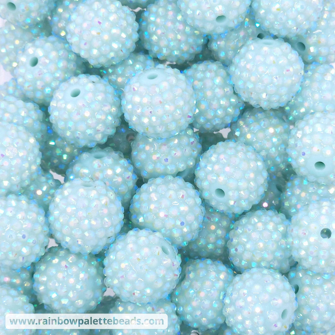 20mm AB Icicle Light Blue Acrylic Rhinestone Beads Beads