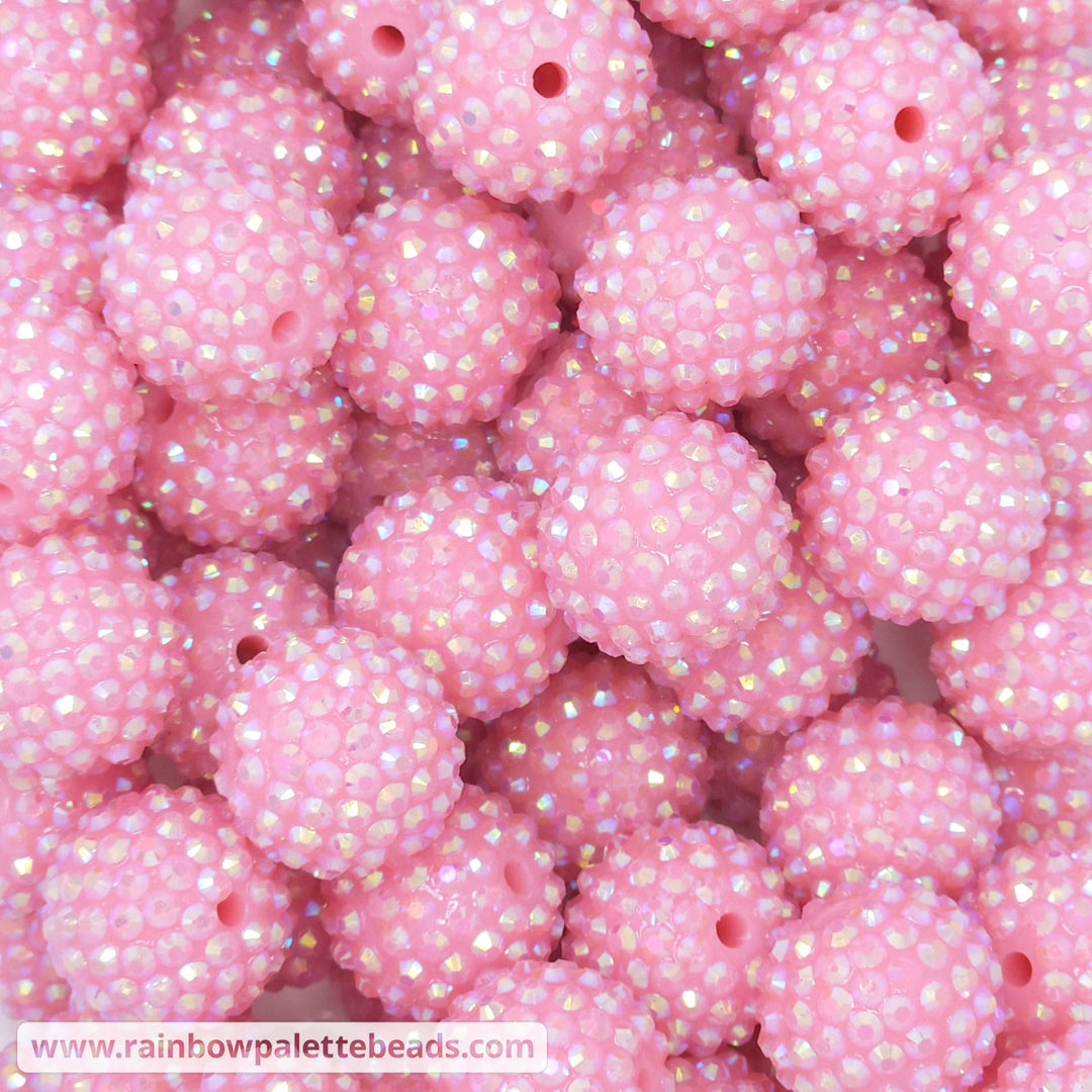 20mm AB Light Pink Acrylic Rhinestone Beads Beads