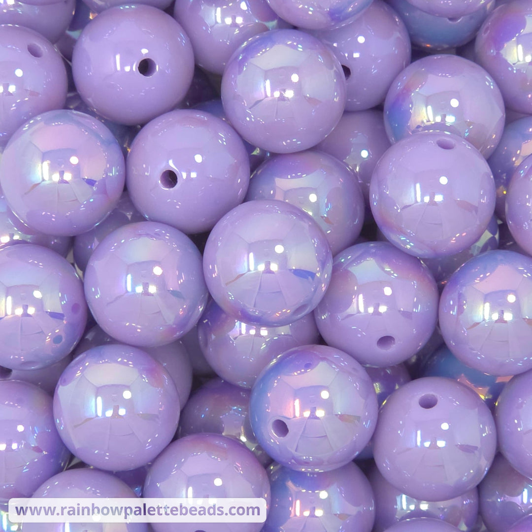 20mm AB Light Purple Solid Acrylic Beads - Beads
