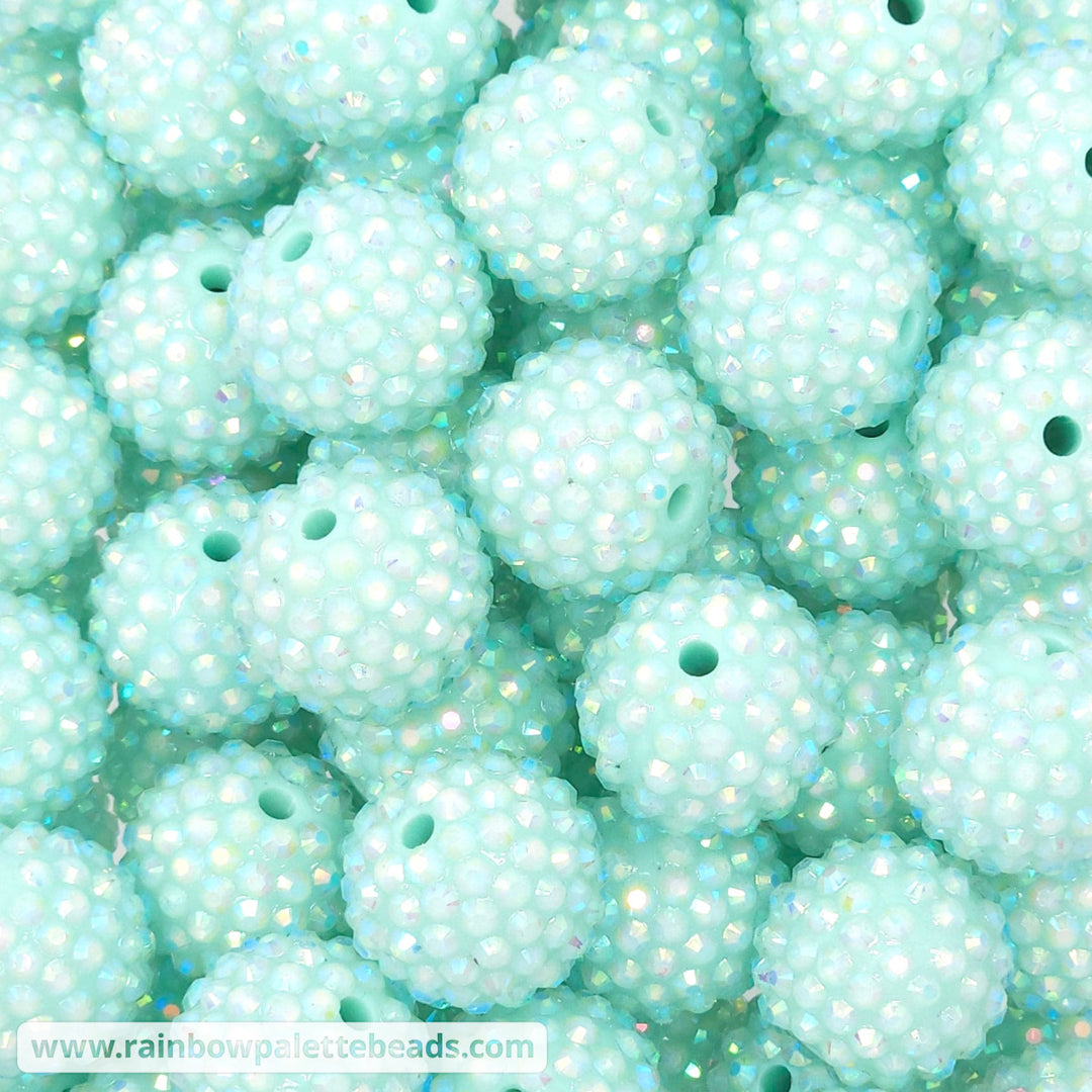 20mm AB Mint Acrylic Rhinestone Beads Beads
