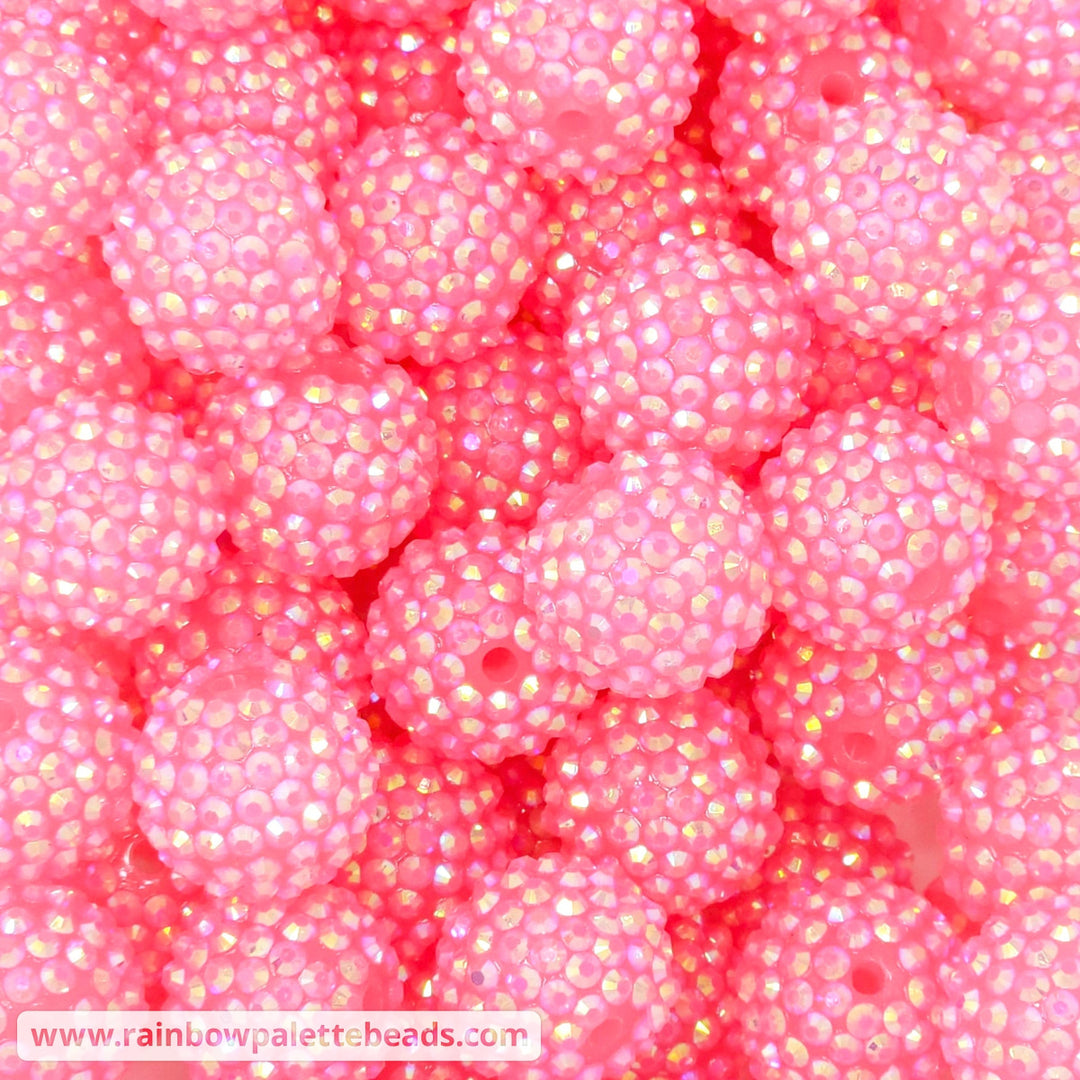 20mm AB Pink Jelly Acrylic Rhinestone Beads Beads