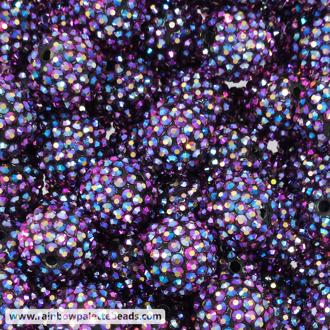 20mm AB Purple Magic Acrylic Rhinestone Beads Beads