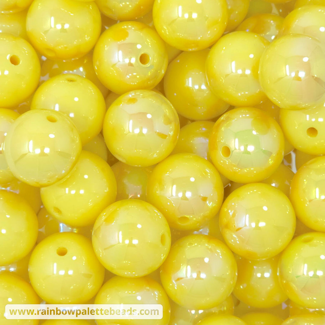 20mm AB True Yellow Solid Acrylic Beads - Beads