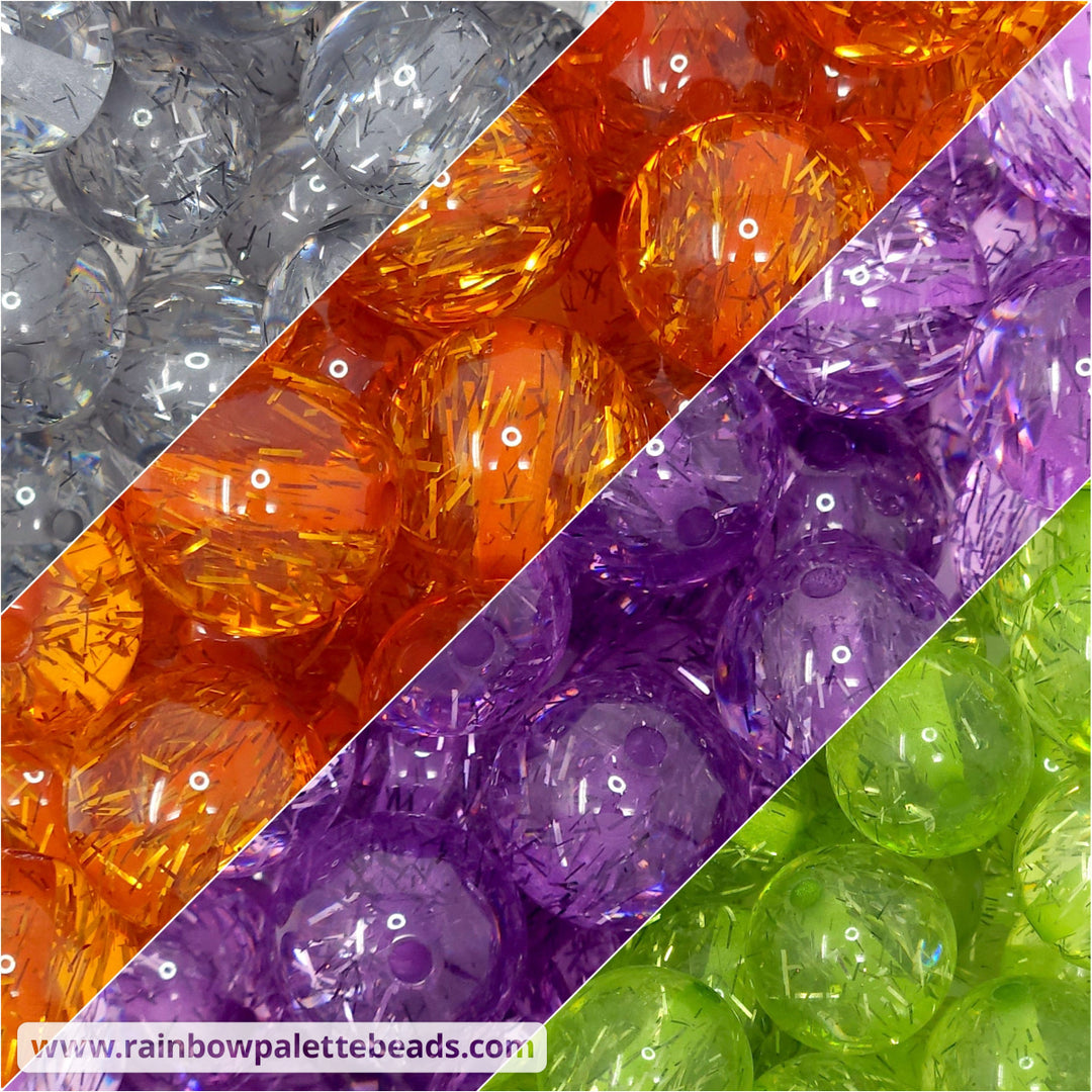 20mm Assorted Halloween Tinsel Acrylic Beads (20 beads) Beads