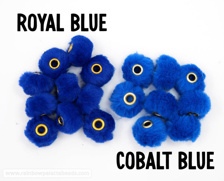 20mm Cobalt Blue Furry Fuzzy Abacus Spacer Beads Beads