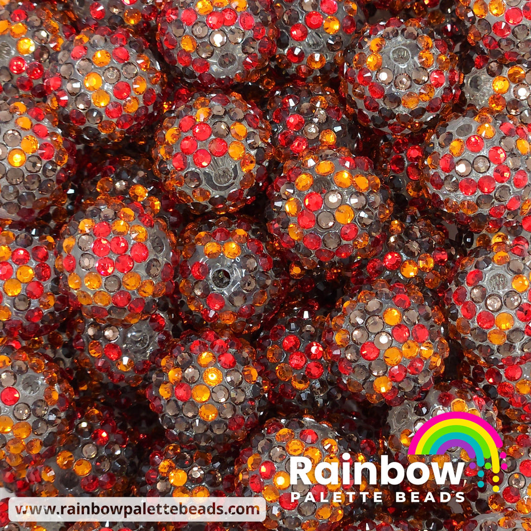 20mm Fall Confetti Rhinestone Beads Beads