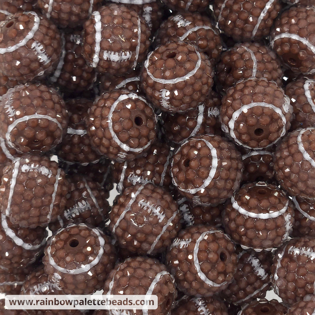 20mm Football Sports Series Rhinestone Beads Beads