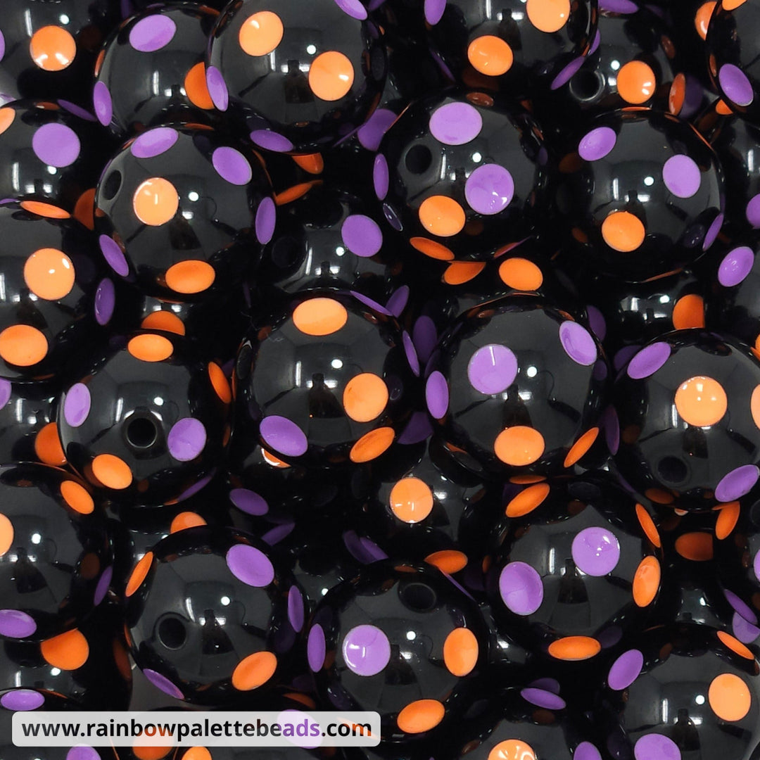 20mm Halloween Polka Dot Acrylic Beads Beads