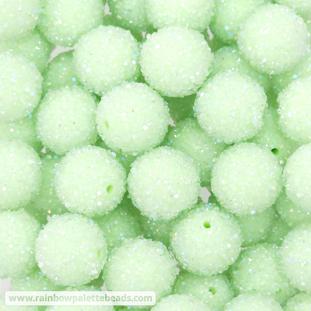 20mm Honeydew Opaque Acrylic Sugar Beads Beads
