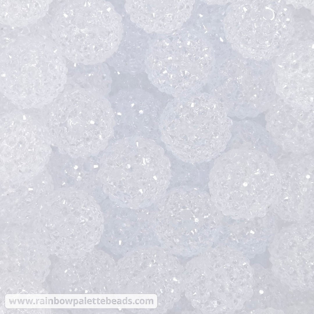 20mm Icy Clear Acrylic Rhinestone Beads - Beads