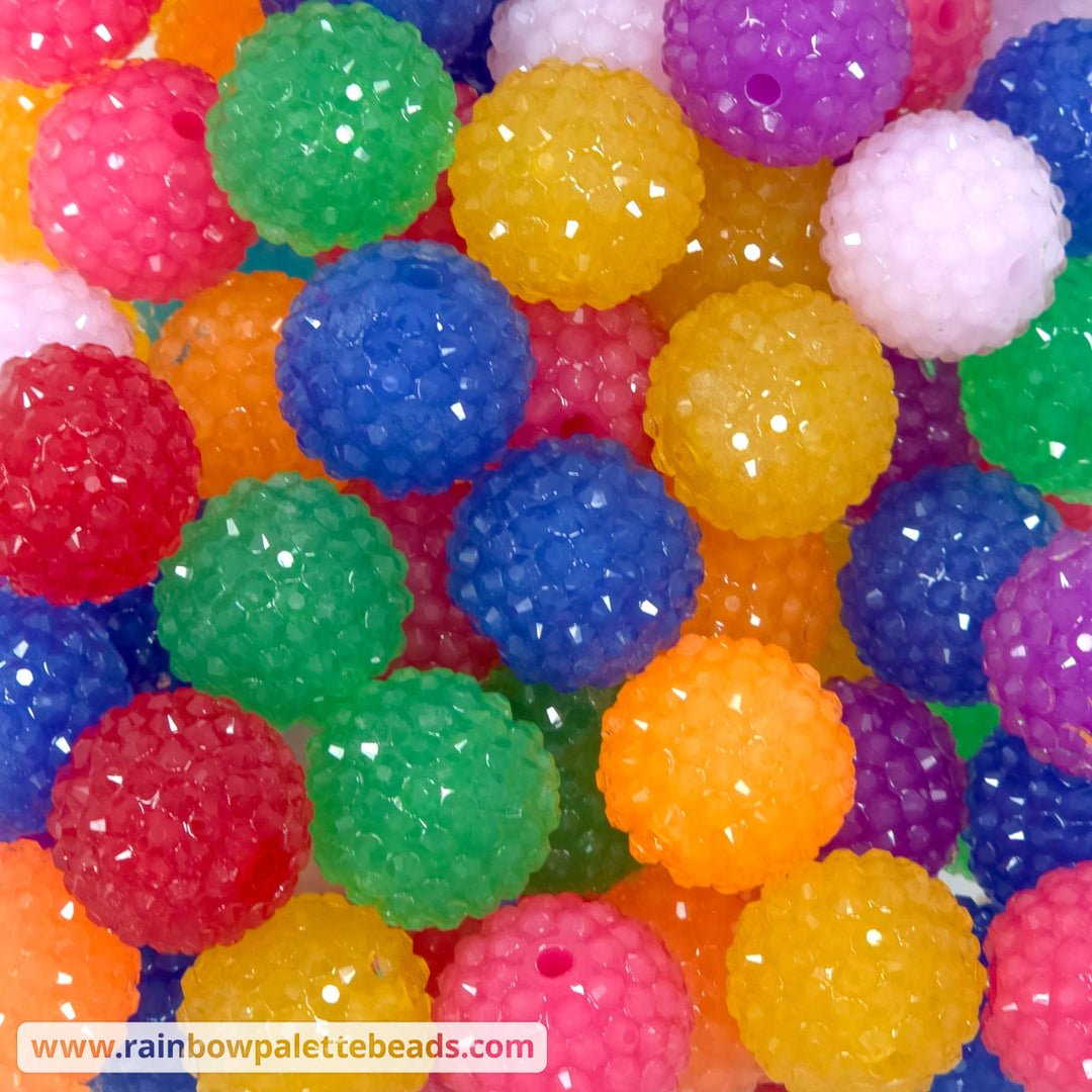 20mm Jelly Rhinestone Bead Mix (multipack) - Beads