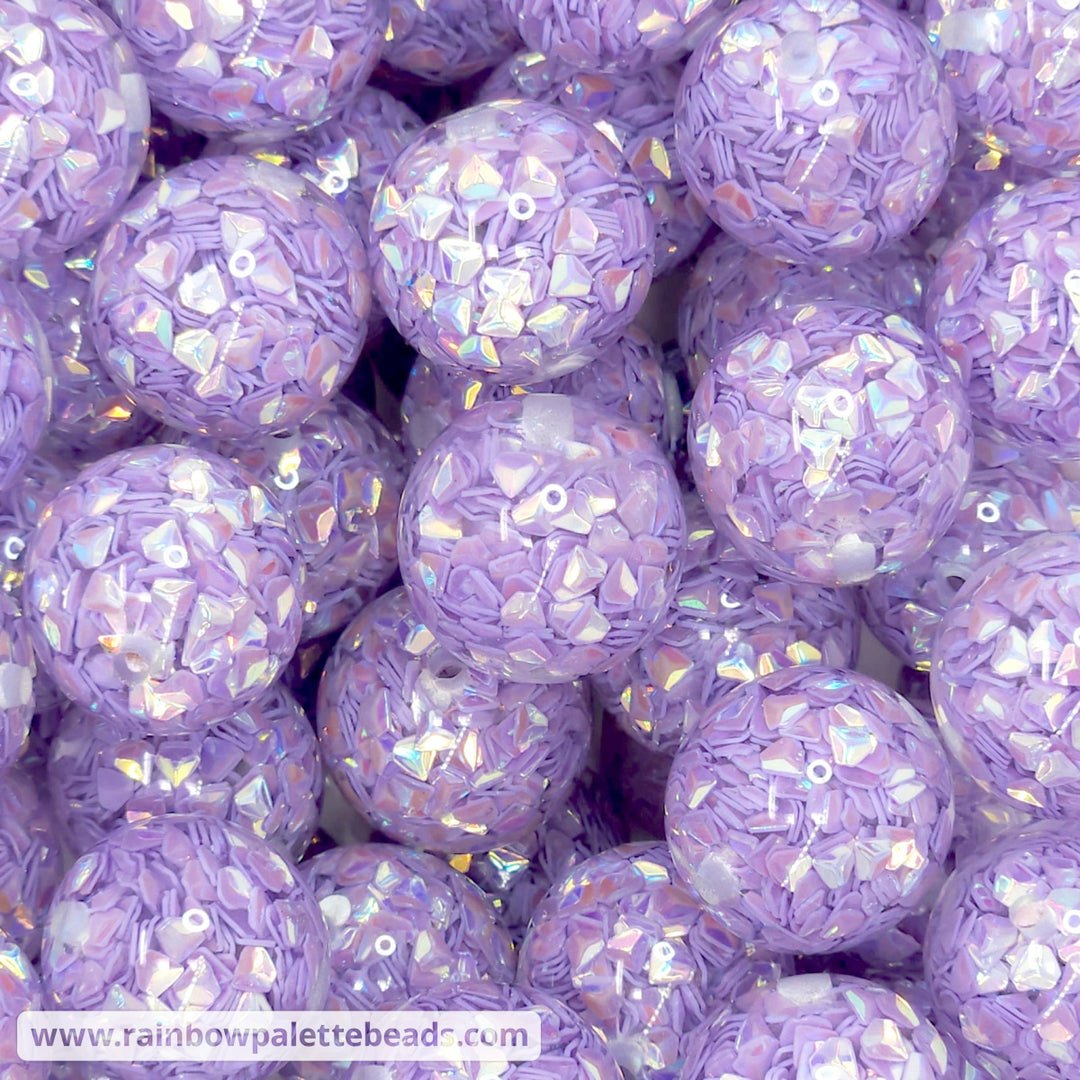 20mm Purple Sequin Resin Acrylic Beads Beads