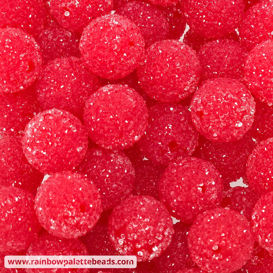 20mm Red Acrylic Sugar Beads Beads