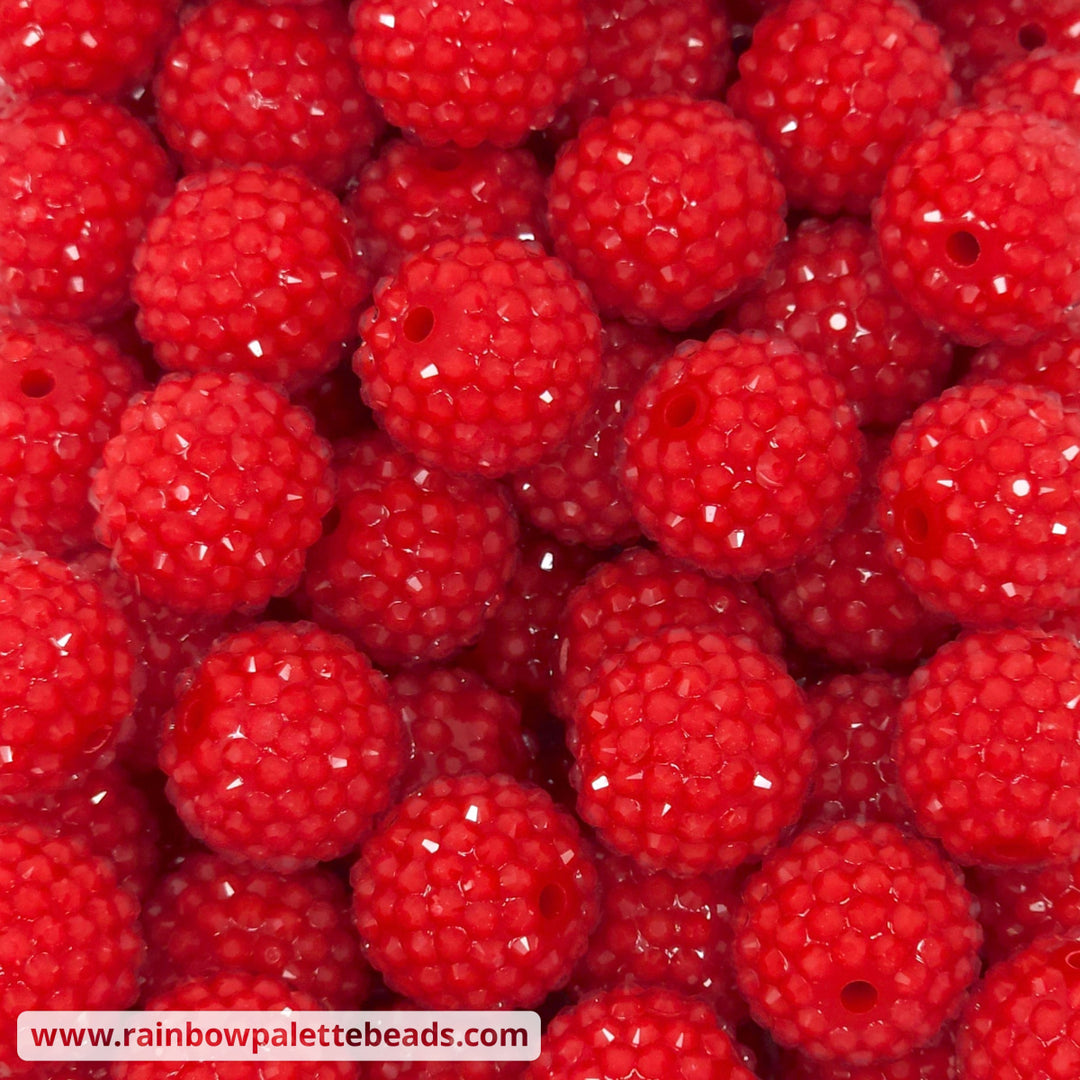 20mm Red Jelly Acrylic Rhinestone Beads Beads