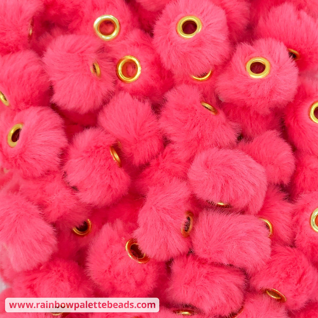 20mm Rose Furry Fuzzy Abacus Spacer Beads Beads