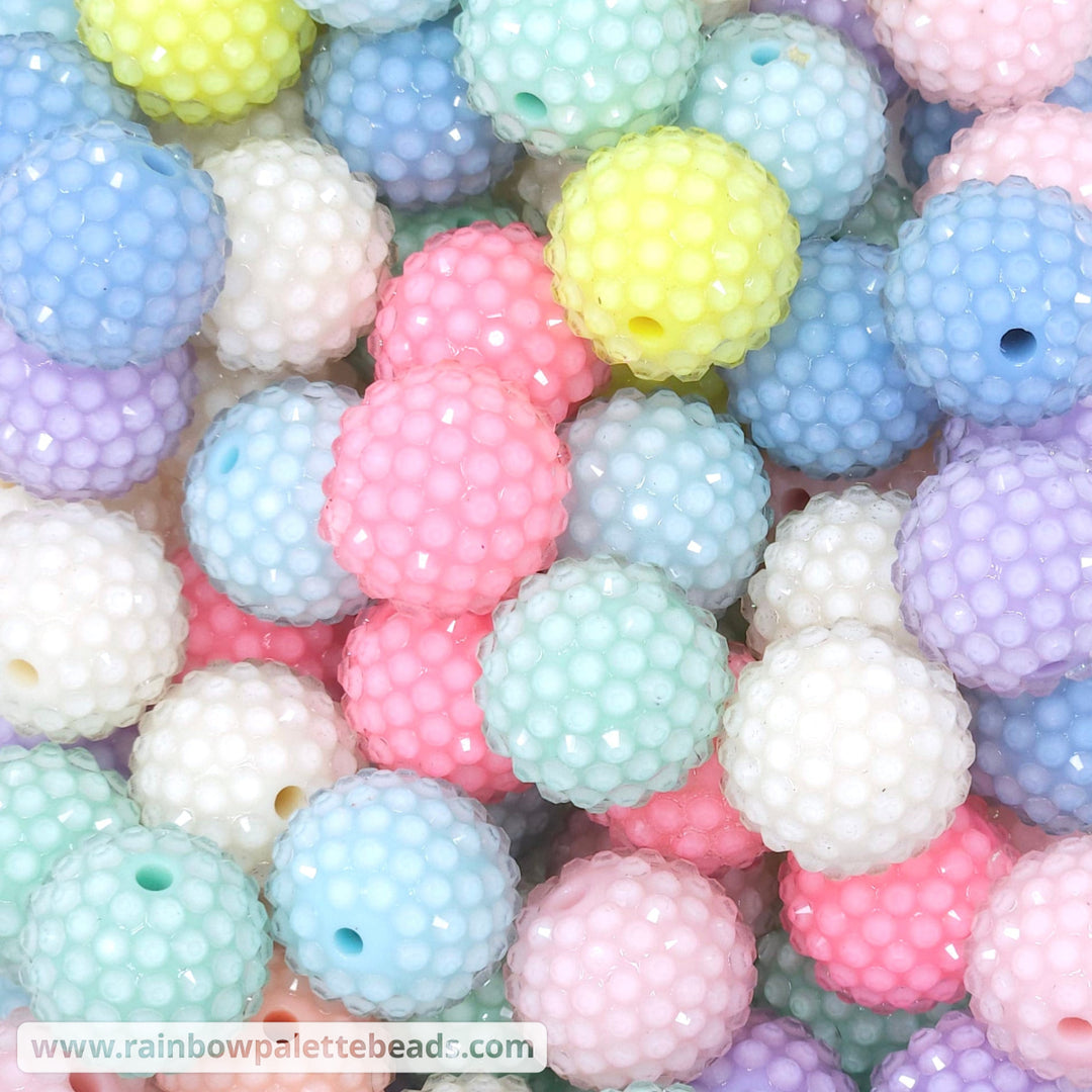 20mm Spring Jelly Pastel Rhinestone Bead Mix (10 beads) Beads