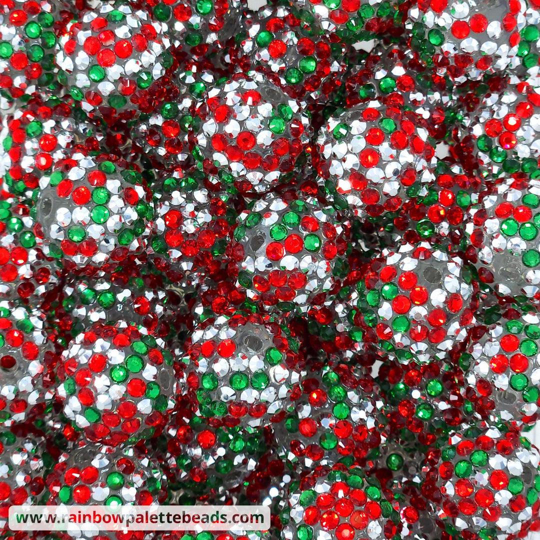 20mm True Christmas Confetti Rhinestone Beads Beads