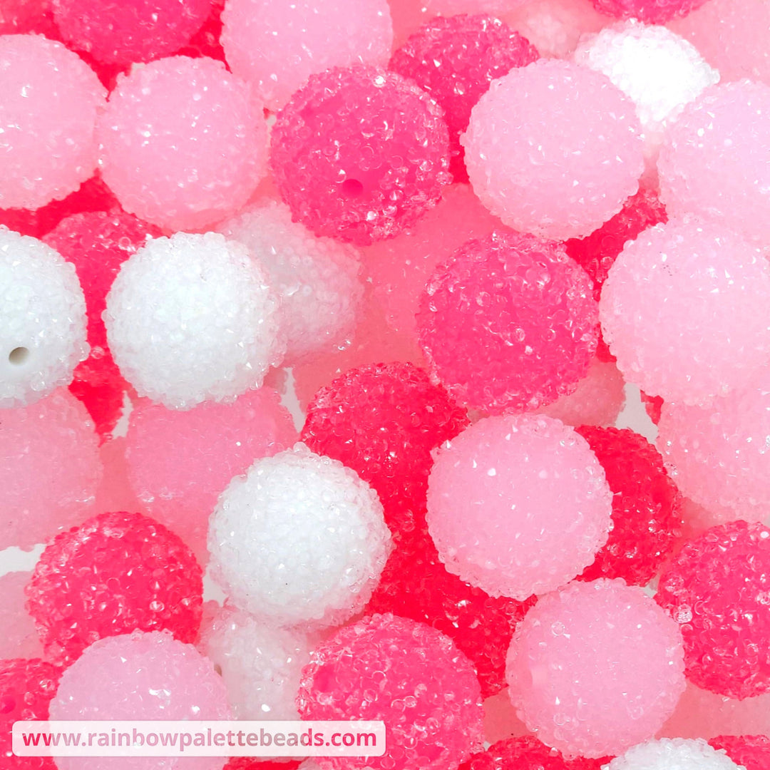 20mm Valentine’s Day Acrylic Sugar Bead Mix (15 beads) Beads