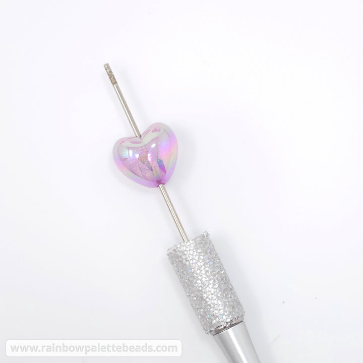 21mm AB Glitter Heart Acrylic Beads Beads