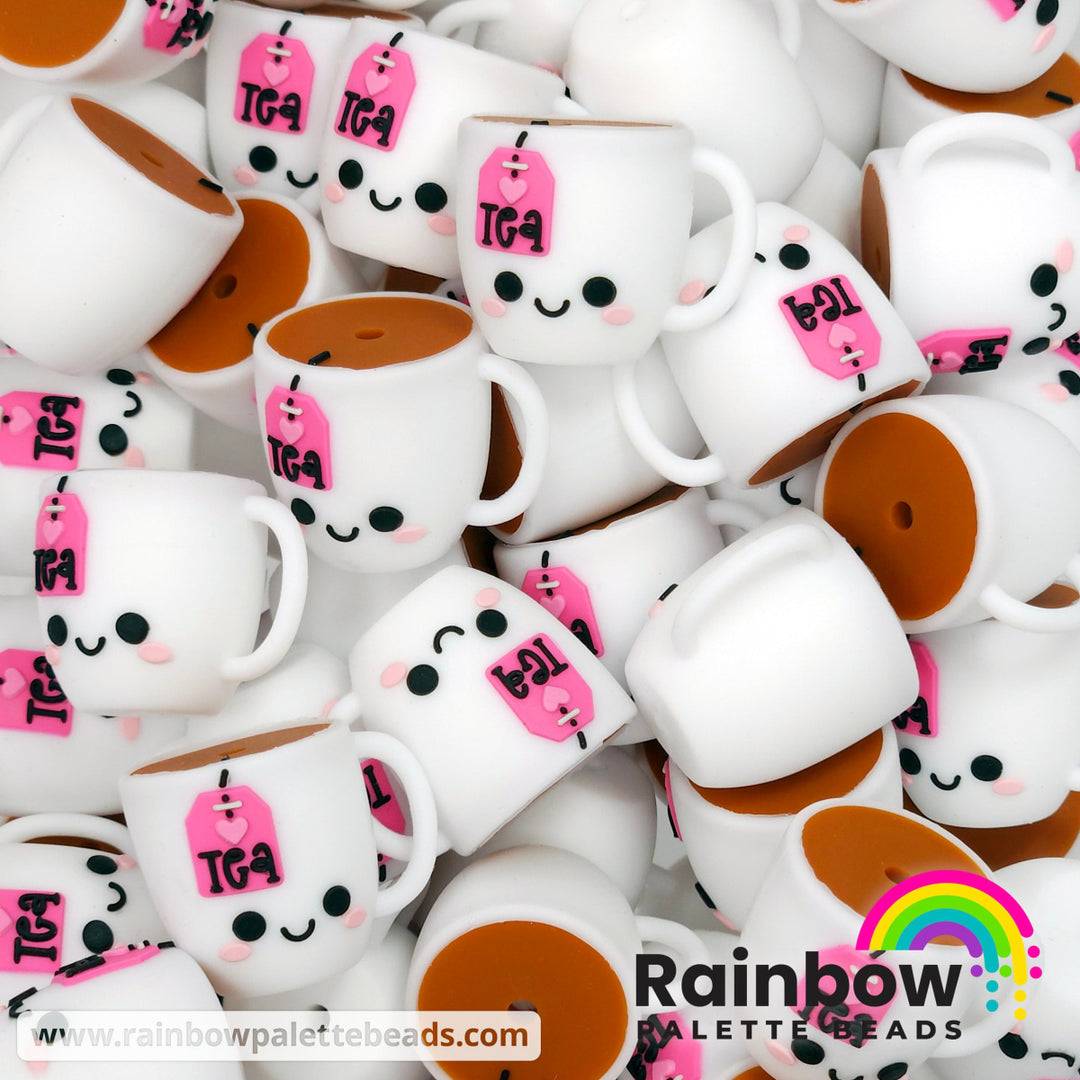 3D Cup of Tea Exclusive Silicone Focal Bead Beads