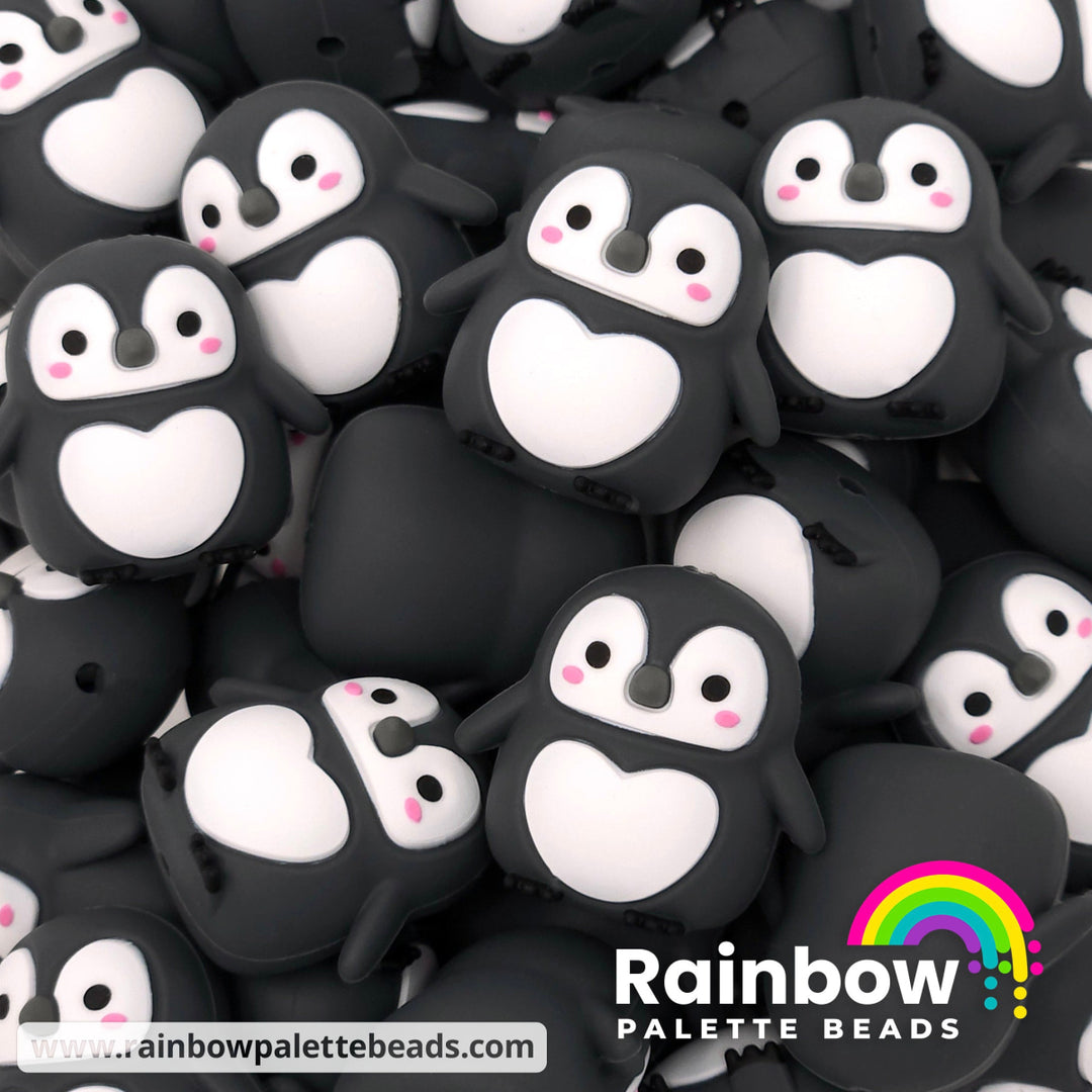 3D Cute Baby Penguin Exclusive Silicone Focal Beads Beads