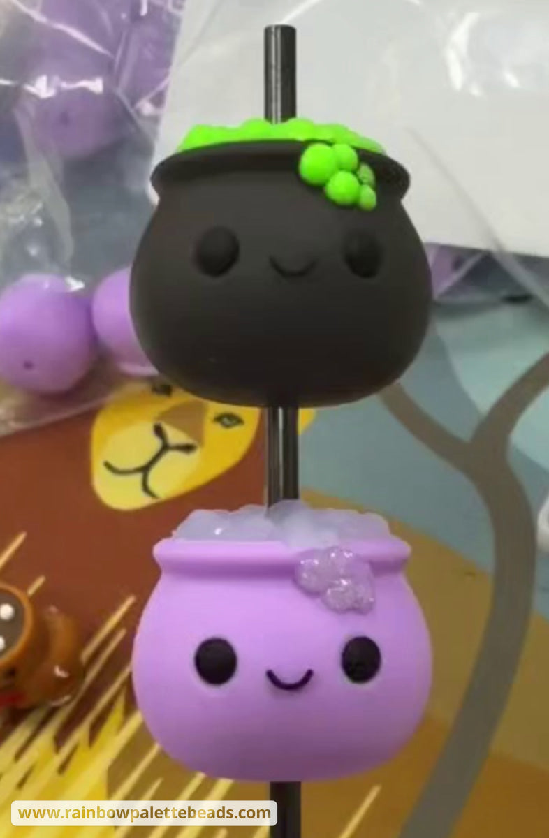 3D Cute Bubbling Cauldron Exclusive Silicone Focal Beads - Beads