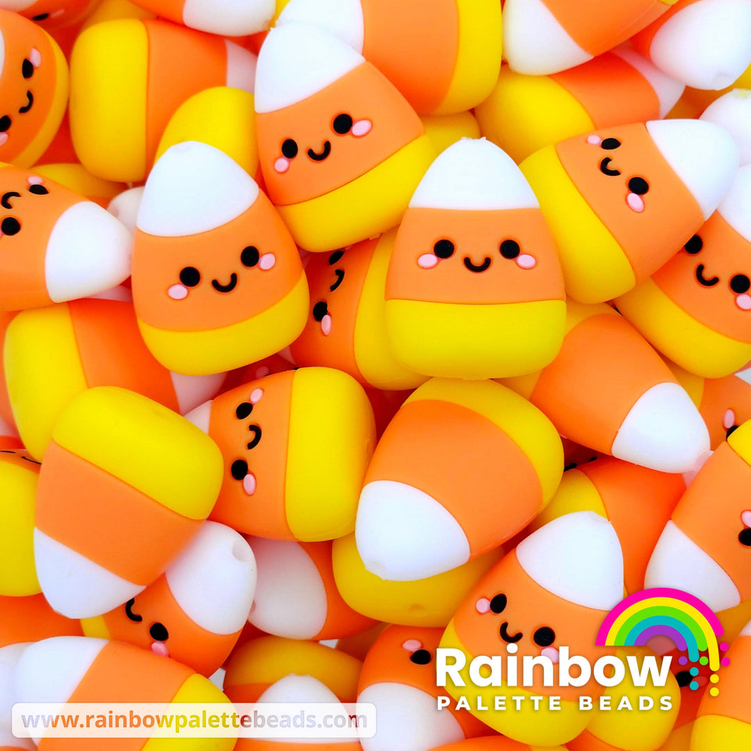 3D Cute Candy Corn Exclusive Silicone Focal Bead Beads