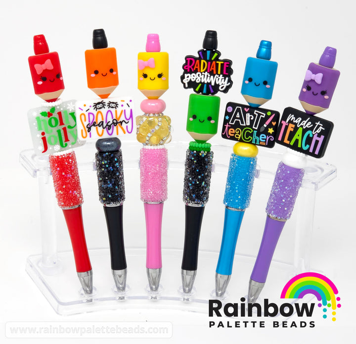 3D Cute Colored Pencil Exclusive Silicone Focal Beads - Beads