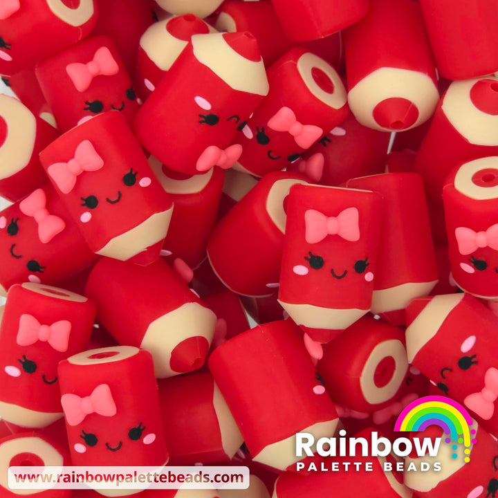3D Cute Colored Pencil Exclusive Silicone Focal Beads - Red - Beads