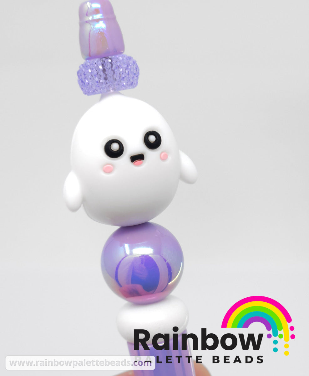 3D Cute Ghost Exclusive Silicone Focal Bead Beads