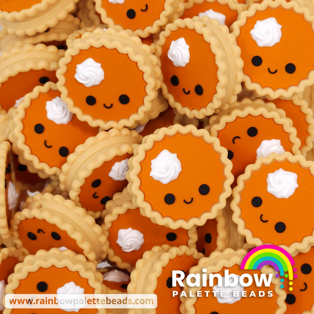 3D Cute Pumpkin Pie Exclusive Silicone Focal Beads Beads