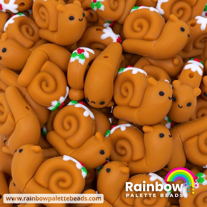 3D Gingersnail (Gingerbread Snail) Exclusive Silicone Focal Beads Beads