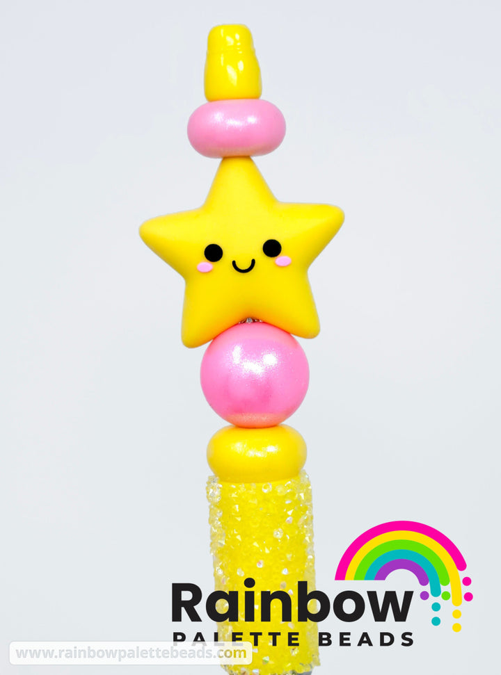3D Happy Star Exclusive Silicone Focal Bead Beads