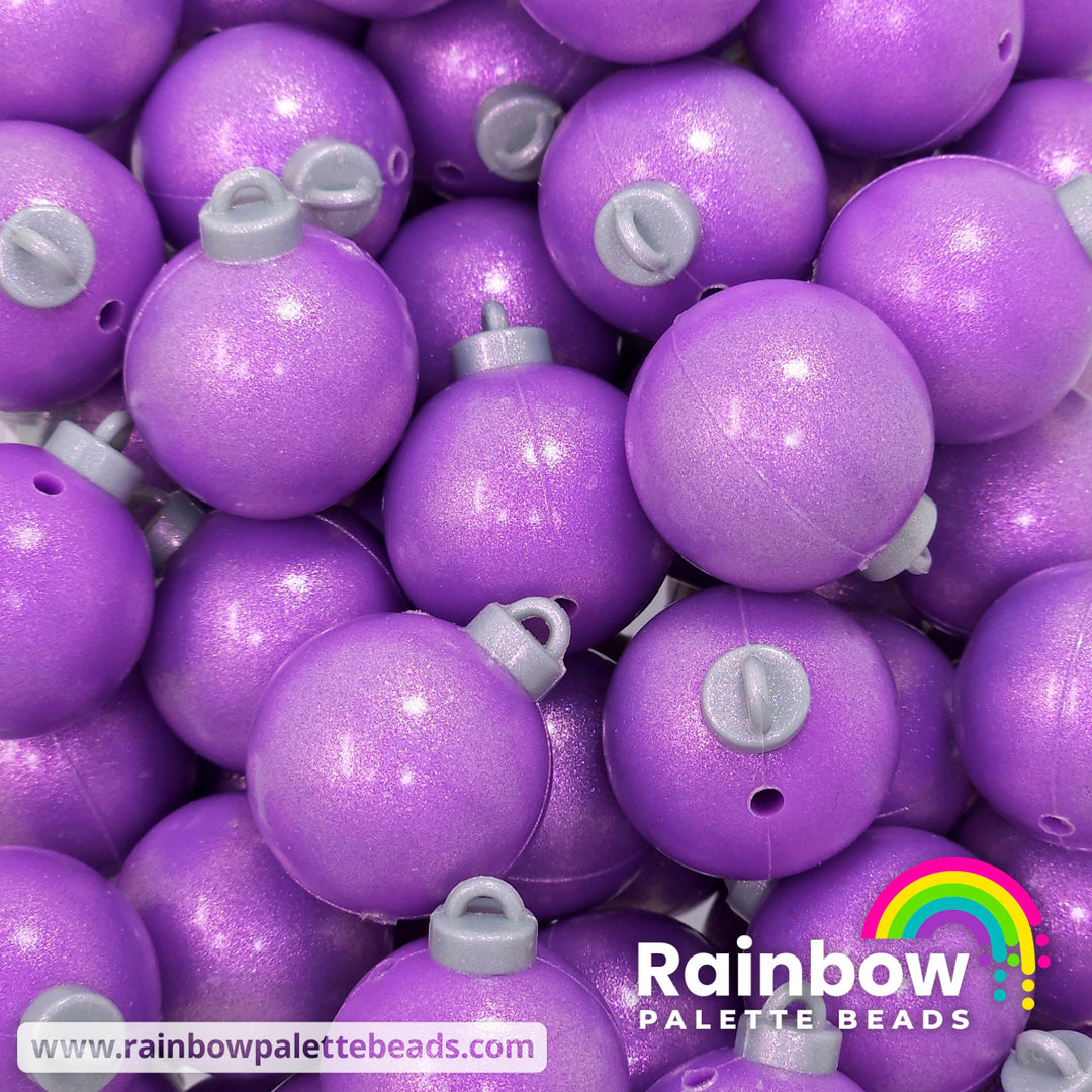 3D Opal Christmas Ornament (Bauble) Exclusive Silicone Focal Beads Lavender Beads