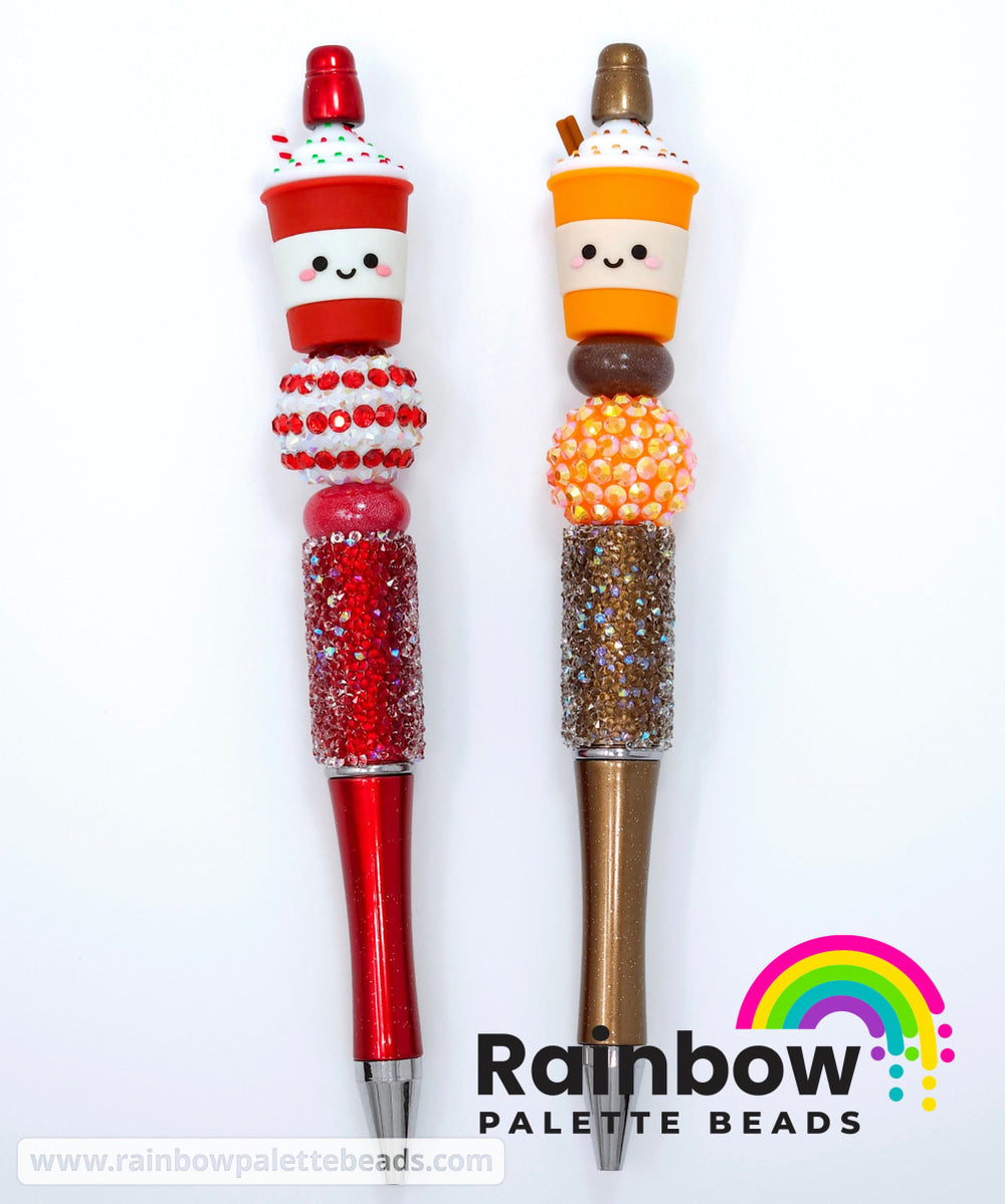 3D Pumpkin Cinnamon Sprinkle Drink Exclusive Silicone Focal Bead Beads