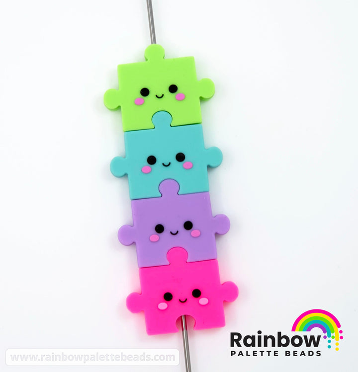 3D Puzzle Piece Exclusive Silicone Focal Beads - Beads
