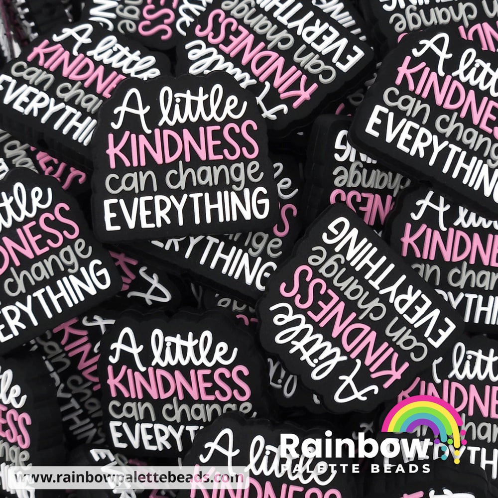 A Little Kindness Can Change Everything Exclusive Silicone Focal Beads Pink/Black Beads