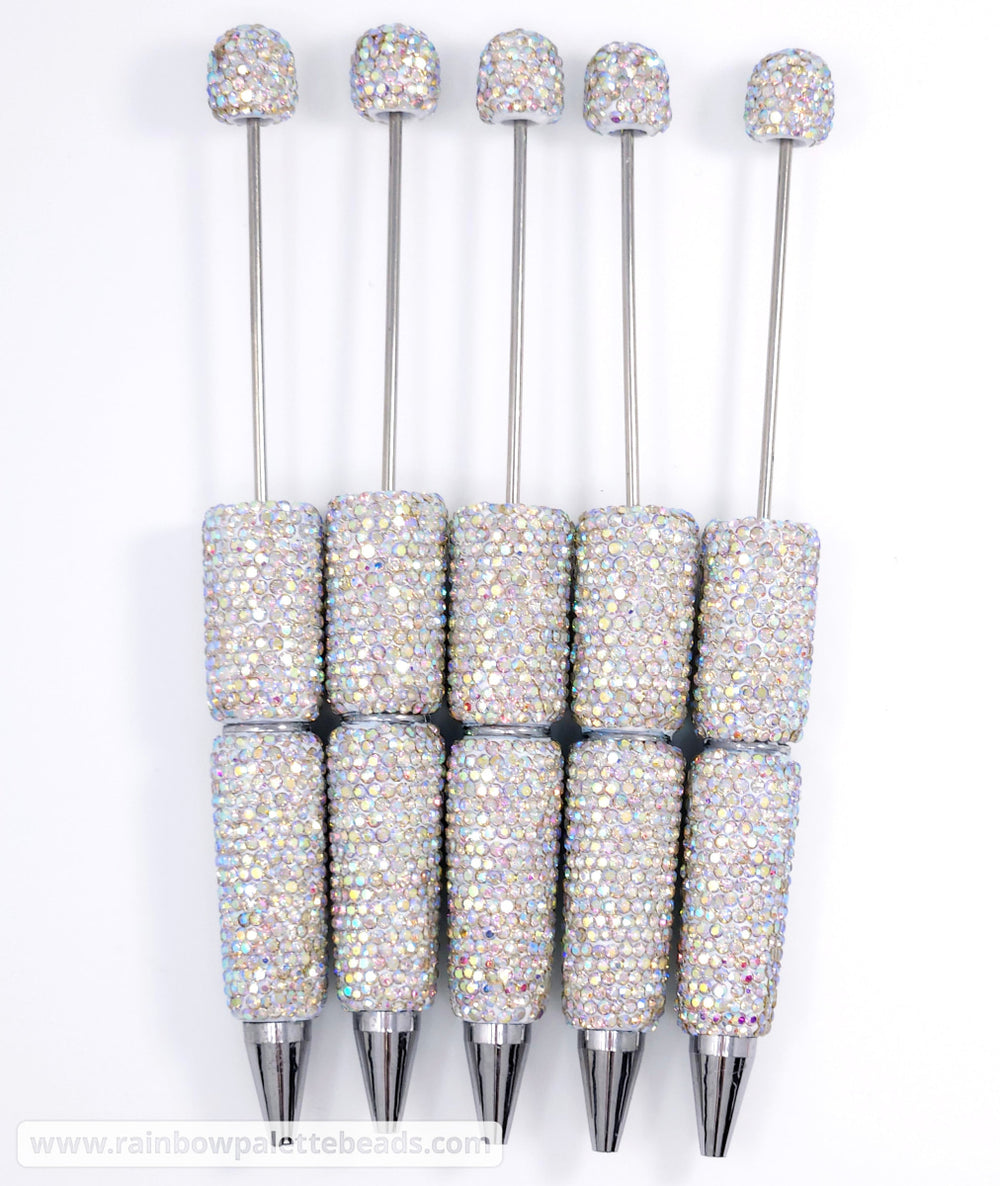AB Fully Iridescent Sparkle Full Rhinestone Beadable Diamond Pen