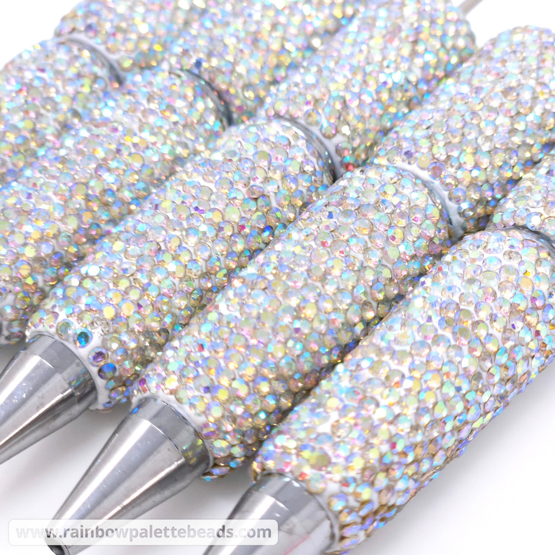 AB Fully Iridescent Sparkle Full Rhinestone Beadable Diamond Pen