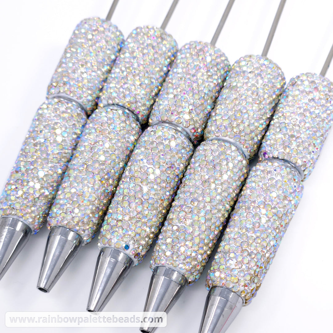 AB Fully Iridescent Sparkle Full Rhinestone Beadable Diamond Pen