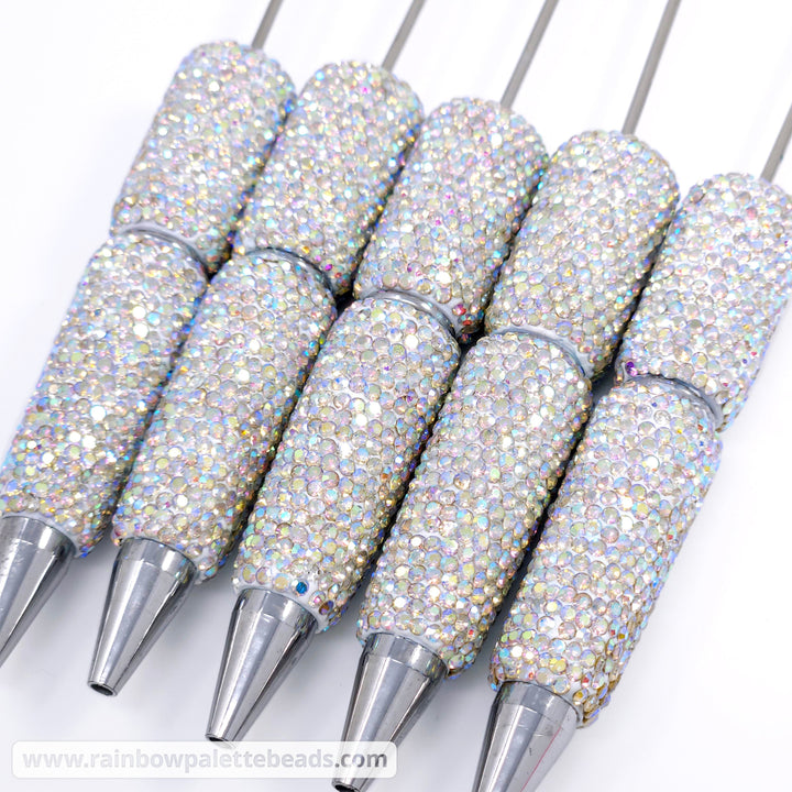 AB Fully Iridescent Sparkle Full Rhinestone Beadable Diamond Pen