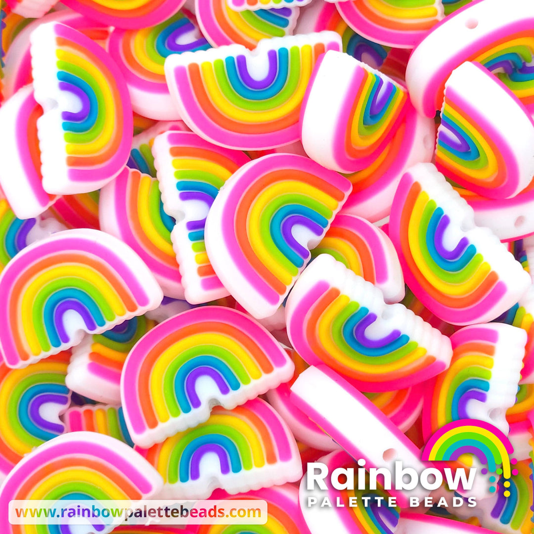 Alternative Pink Rainbow Exclusive Silicone Focal Bead Beads