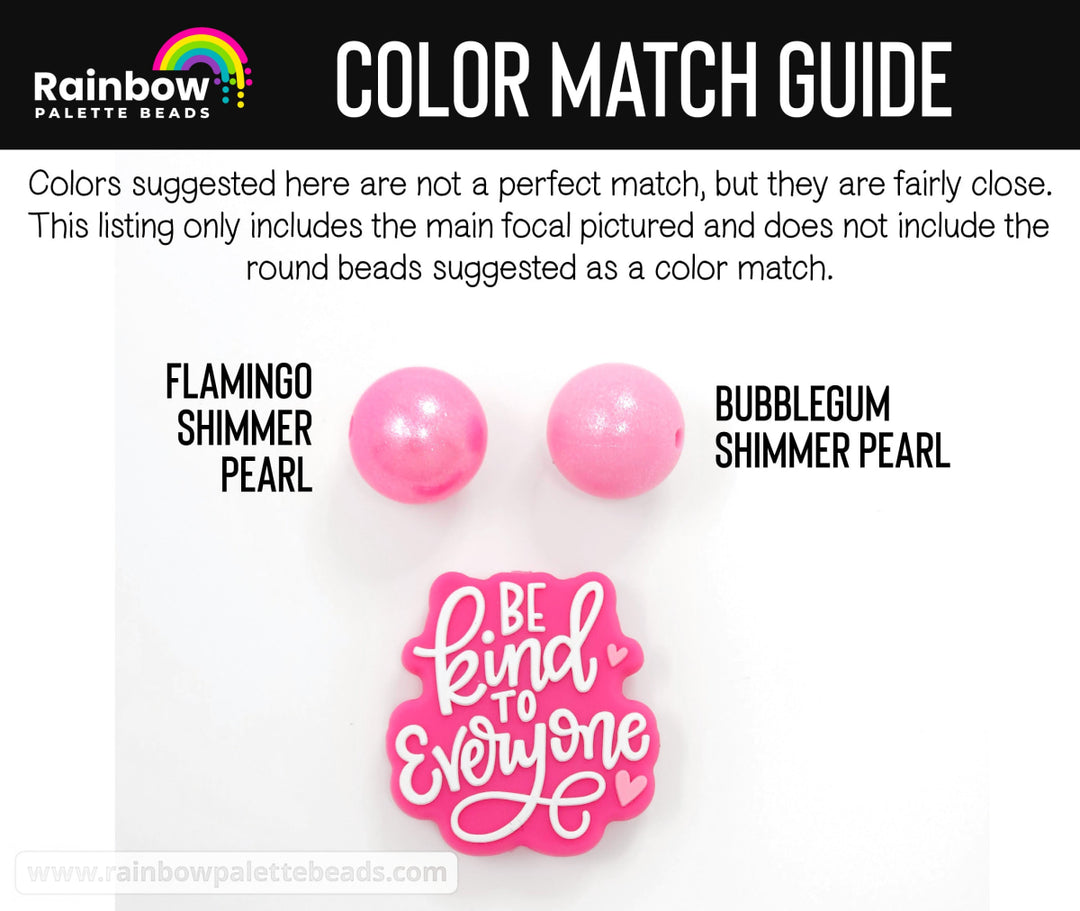 Be Kind to Everyone Exclusive Silicone Focal Bead Beads