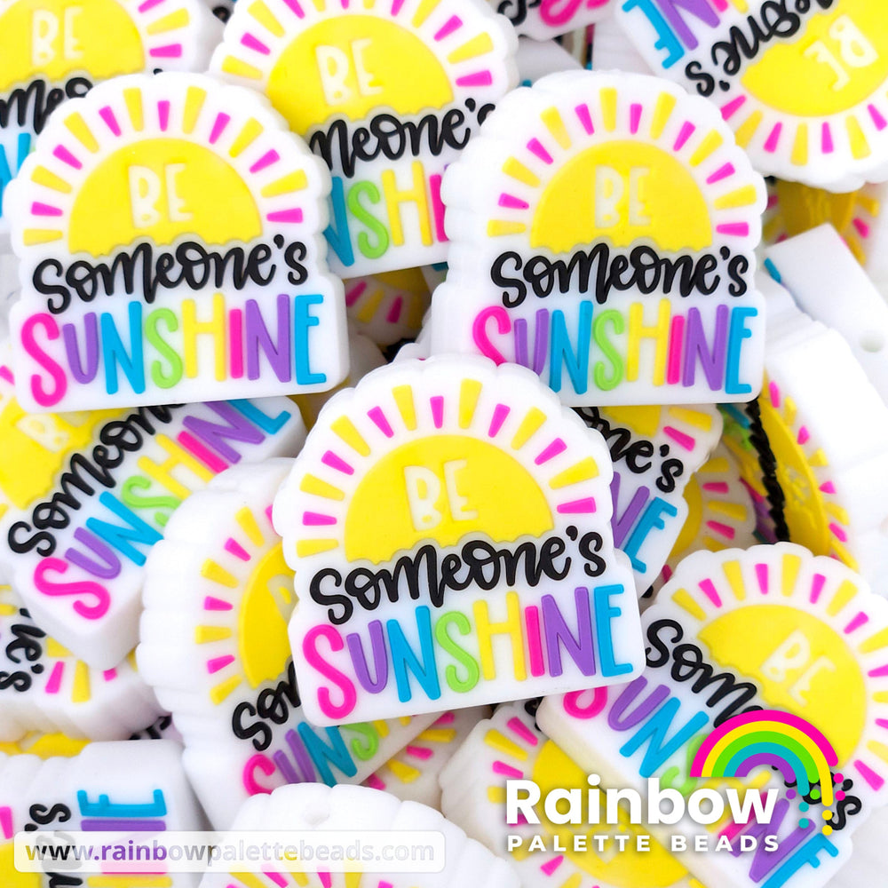 Be Someone’s Sunshine Exclusive Silicone Focal Bead White Beads