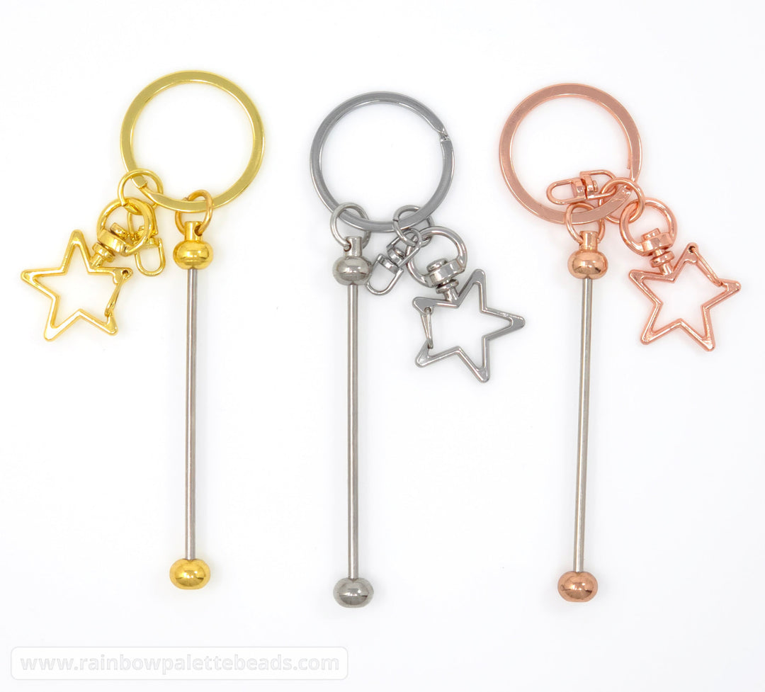 Beadable Keychain Star Bar